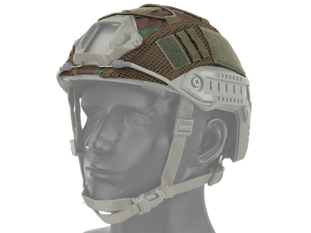 FAST helmet cover with elastic cord - Woodland
 [Imperator Tactical]