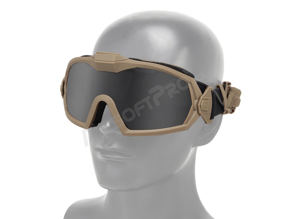 Taktické brýle s ventilátorem TAN - čiré, tmavé [Imperator Tactical]
