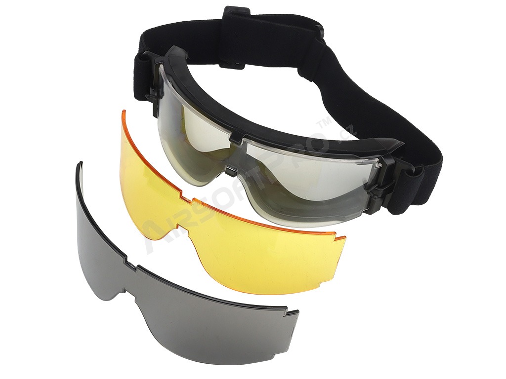 Tactical goggles ATF black - clear, smoke, yellow [Imperator Tactical]