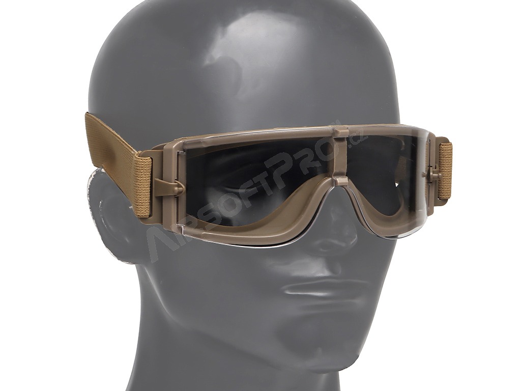 Lunettes de protection tactique ATF TAN - transparent, fumé, jaune [Imperator Tactical]