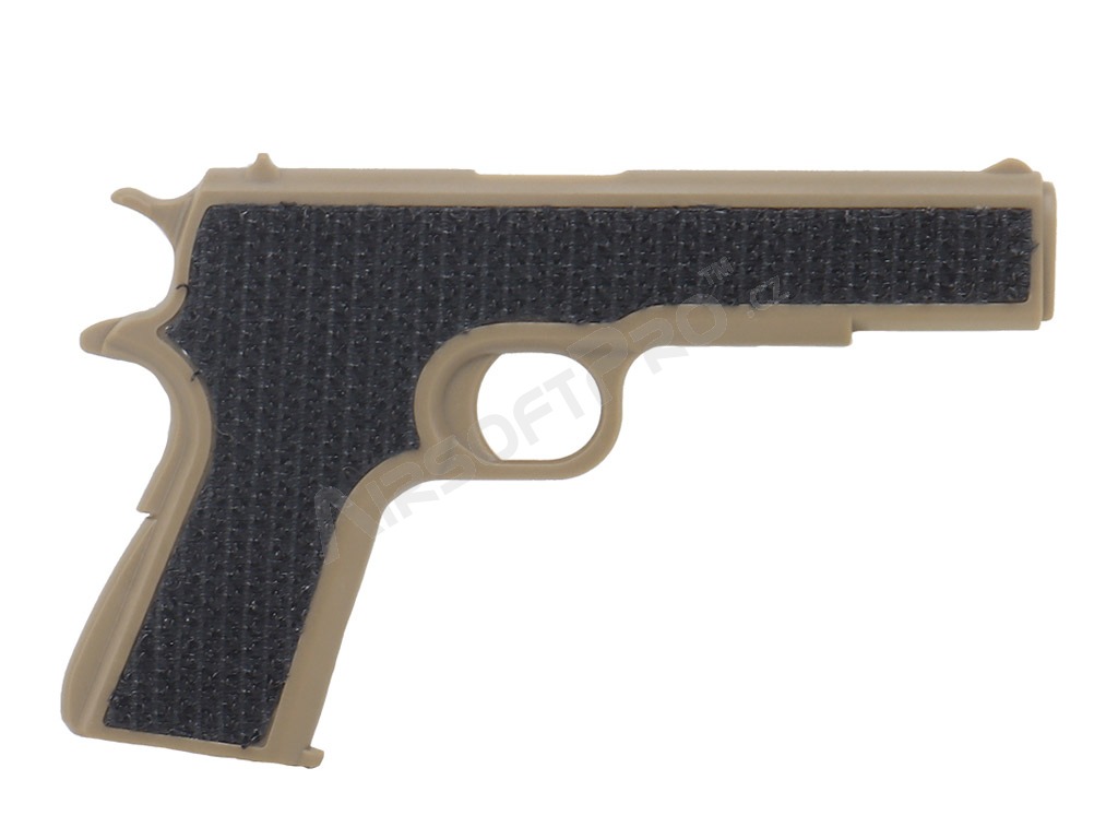 PVC 3D nášivka ve tvaru pistole 1911 - TAN [Imperator Tactical]