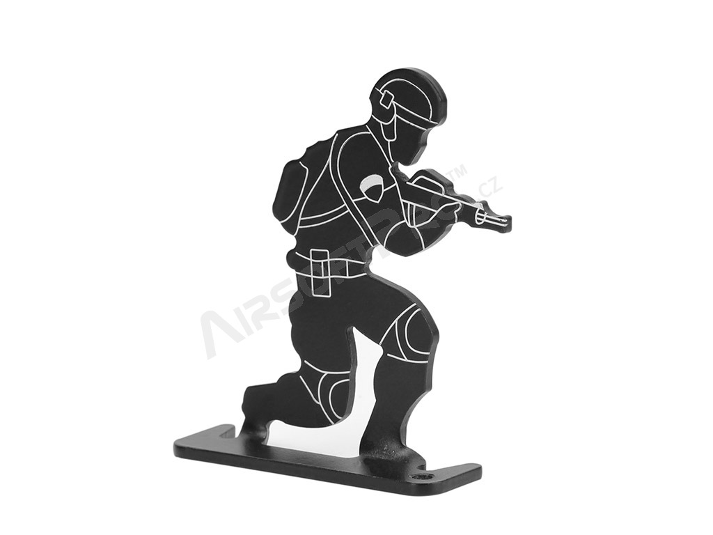 Plechový cvičný terč ve tvaru vojáků, 4ks - černý [Imperator Tactical]