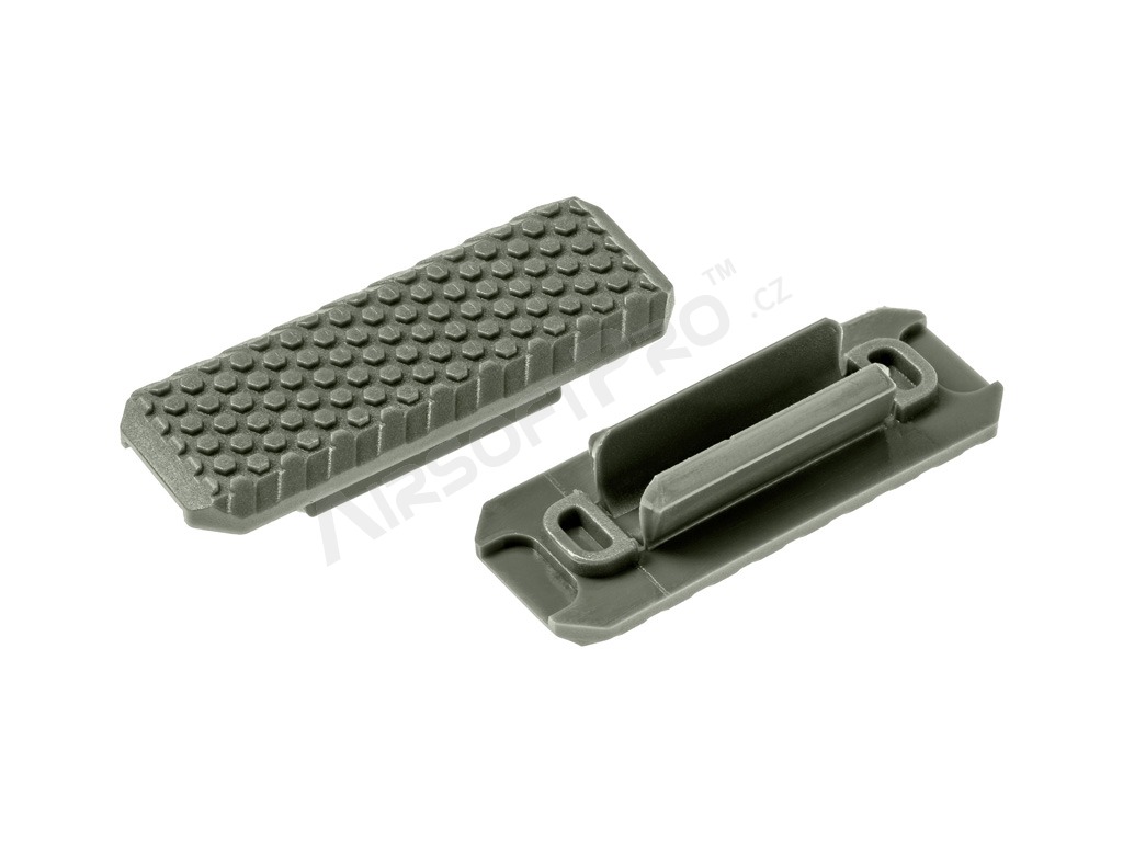 M-LOK nylon rail covers Type 1 (8 pcs) - grey [JJ Airsoft]