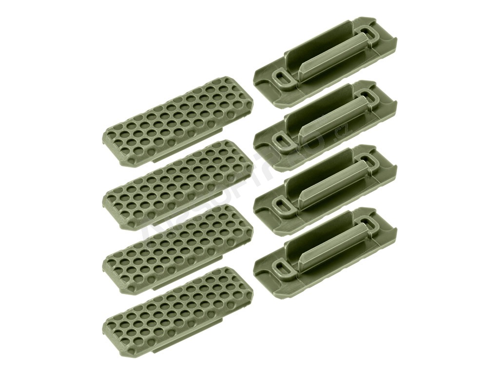 Cache-rails M-LOK en nylon de type 2 (8 pièces) - OD [JJ Airsoft]