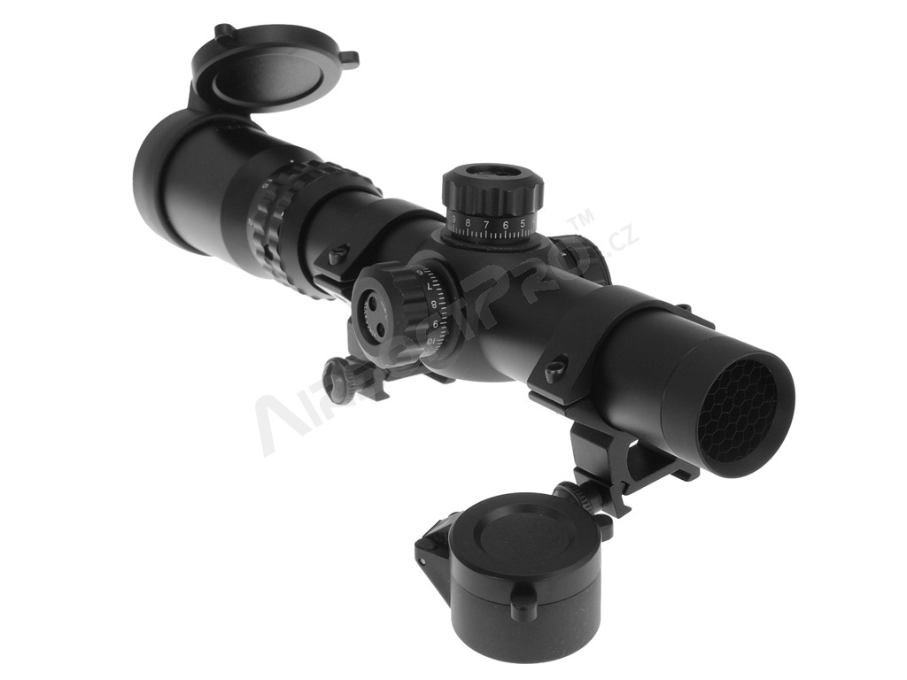 Kill Flash for riflescopes with lens diameter 24mm (tube 30mm) - black [JJ Airsoft]