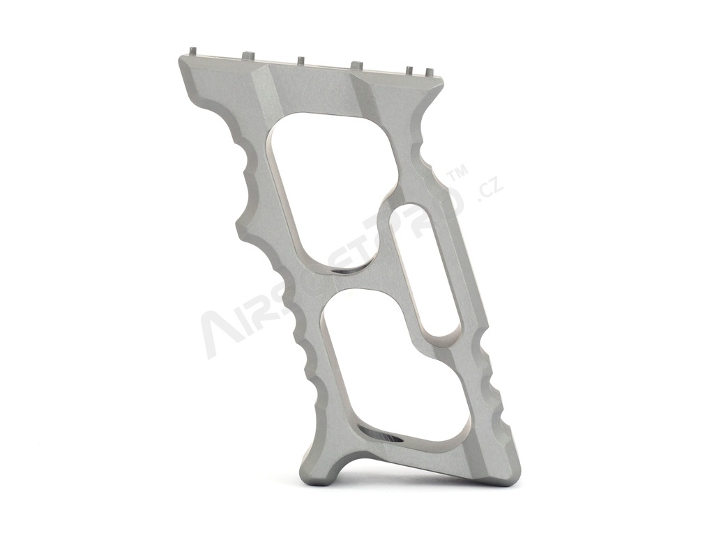 CNC hliníková rukojeť TD Minivert pro KeyMod / M-LOK předpažbí - šedá [JJ Airsoft]