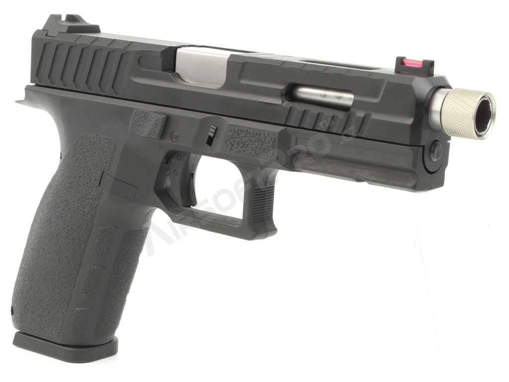Airsoftová pistole KP-13F, hlaveň se závitem, blowback s dávkou (GBB) - černá [KJ Works]