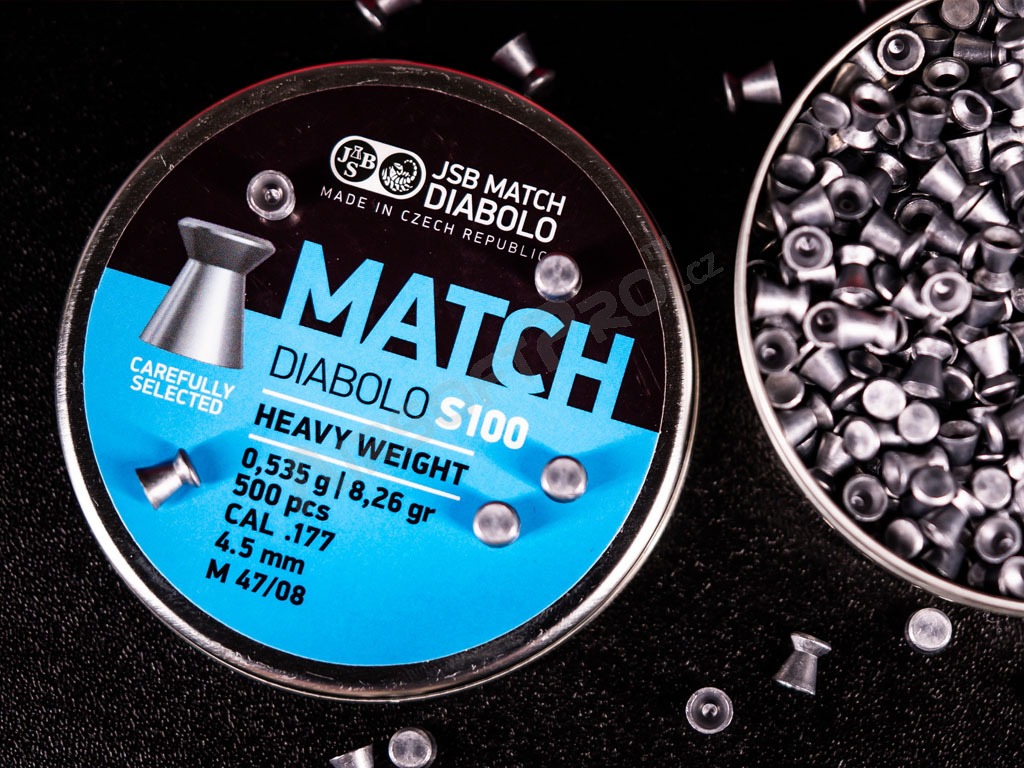 Diabolky MATCH Heavy Weight S 100 4,50mm (cal .177) / 0,535g - 500ks [JSB Match Diabolo]