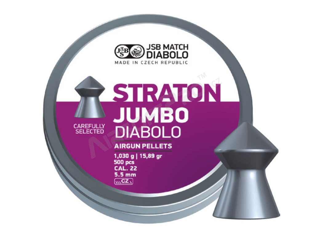 Diabolky STRATON Jumbo 5,50mm (cal .22) / 1,030g - 250ks [JSB Match Diabolo]