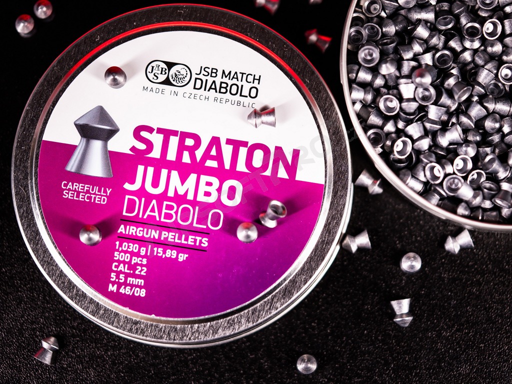 Diabolky STRATON Jumbo 5,50mm (cal .22) / 1,030g - 250ks [JSB Match Diabolo]