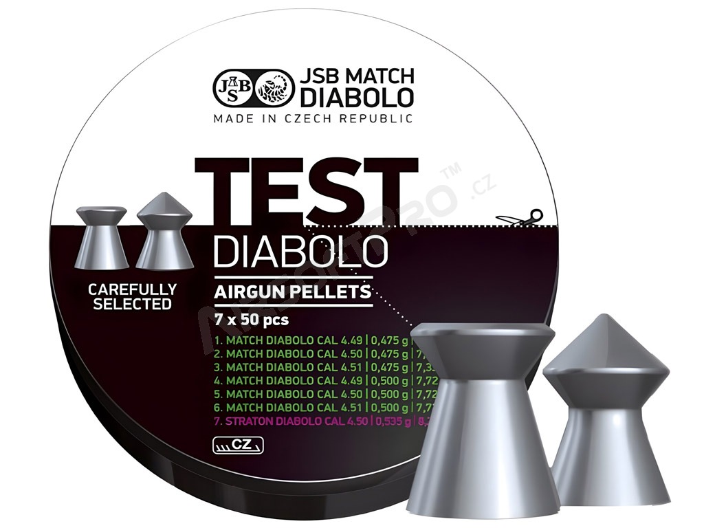 Diabolos MATCH TEST 4,50mm (cal .177) pour pistolet - 7x50pcs [JSB Match Diabolo]