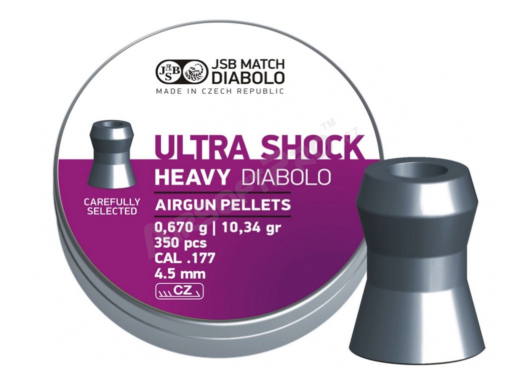 Diabolos Ultra Shock Heavy 4,50mm (cal .177) / 0,670g - 350pcs [JSB Match Diabolo]