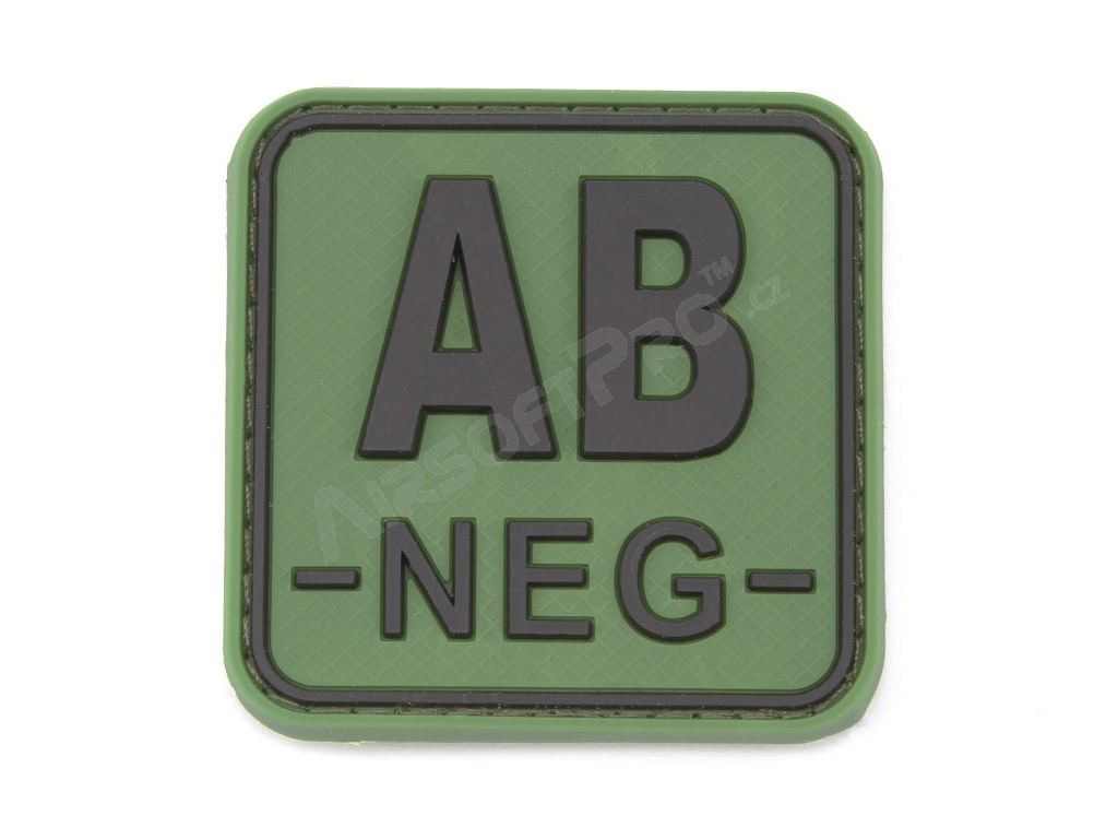 PVC 3D Blood type velcro patch AB Neg - OD [JTG]