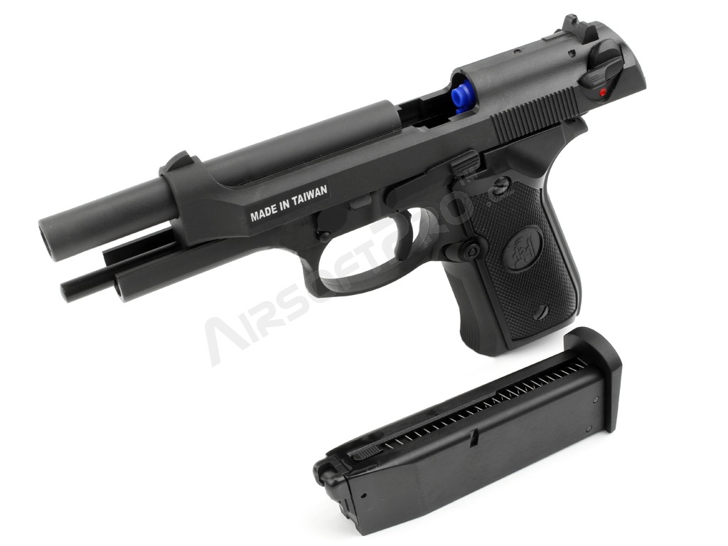 Airsoft pistol M9 HW, gas blowback - black [KJ Works]