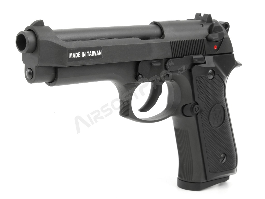Pistolet airsoft M9 HW, blowback à gaz - noir [KJ Works]