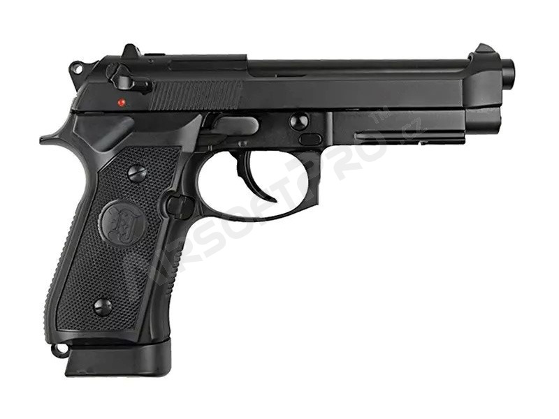Pistolet airsoft M9 A1 - noir - tout métal, blowback - CO2 [KJ Works]