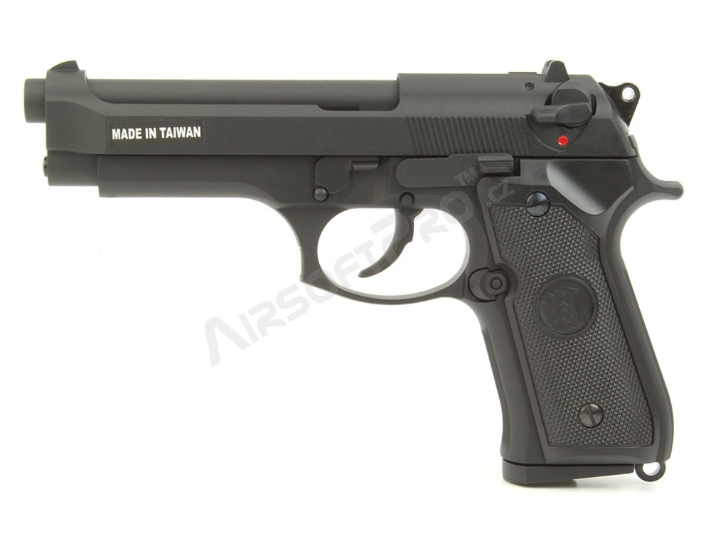 Pistolet airsoft M9, full metal, gas blowback - noir [KJ Works]