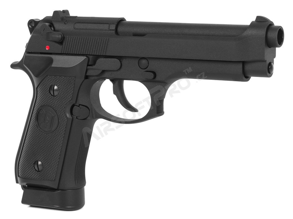 Airsoft pistol M9 - black - full metal, blowback - CO2 [KJ Works]