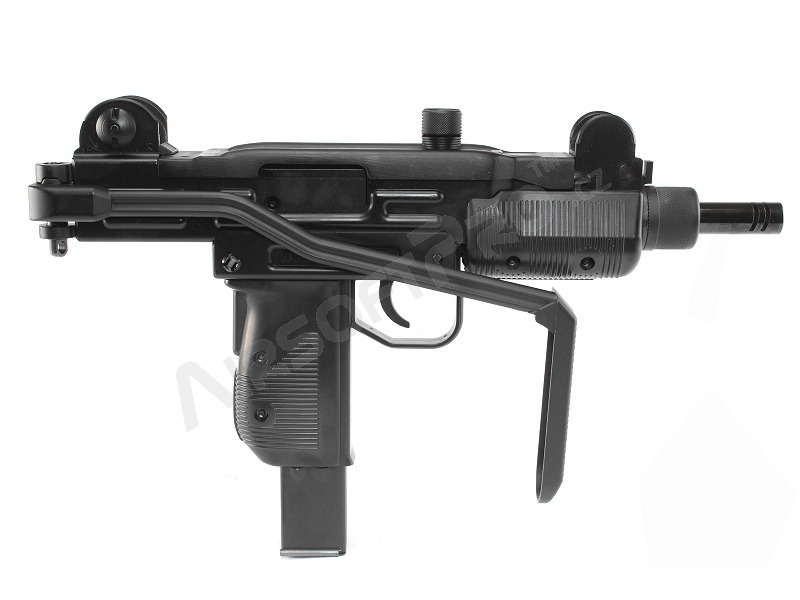 Airsoft submachine gun Mini UZI, CO2 Blowback - black [KWC]