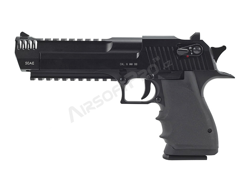 Airsoft pistol DE .50AE L6 CO2, metal slide, blowback, full auto - Black [KWC]