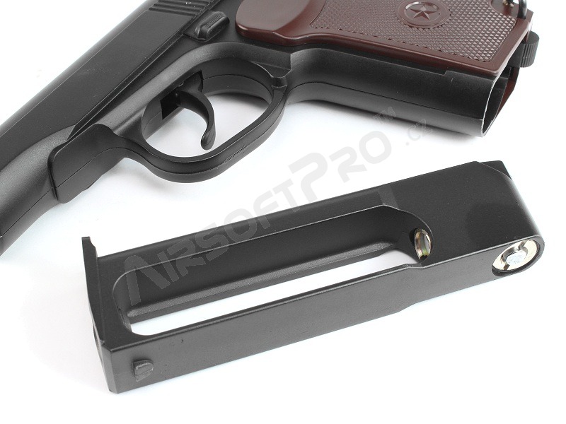 Airsoft pistol Makarov PM, CO2 non-blowback pistol - black [KWC]