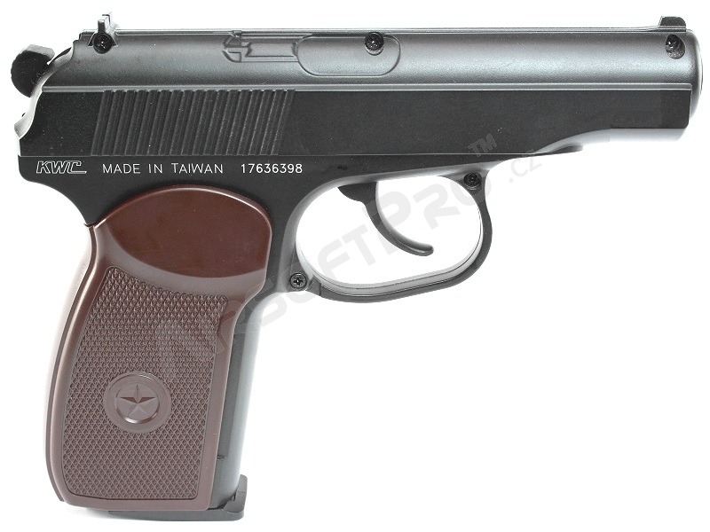 Pistolet airsoft Makarov PM, pistolet CO2 non-blowback - noir [KWC]