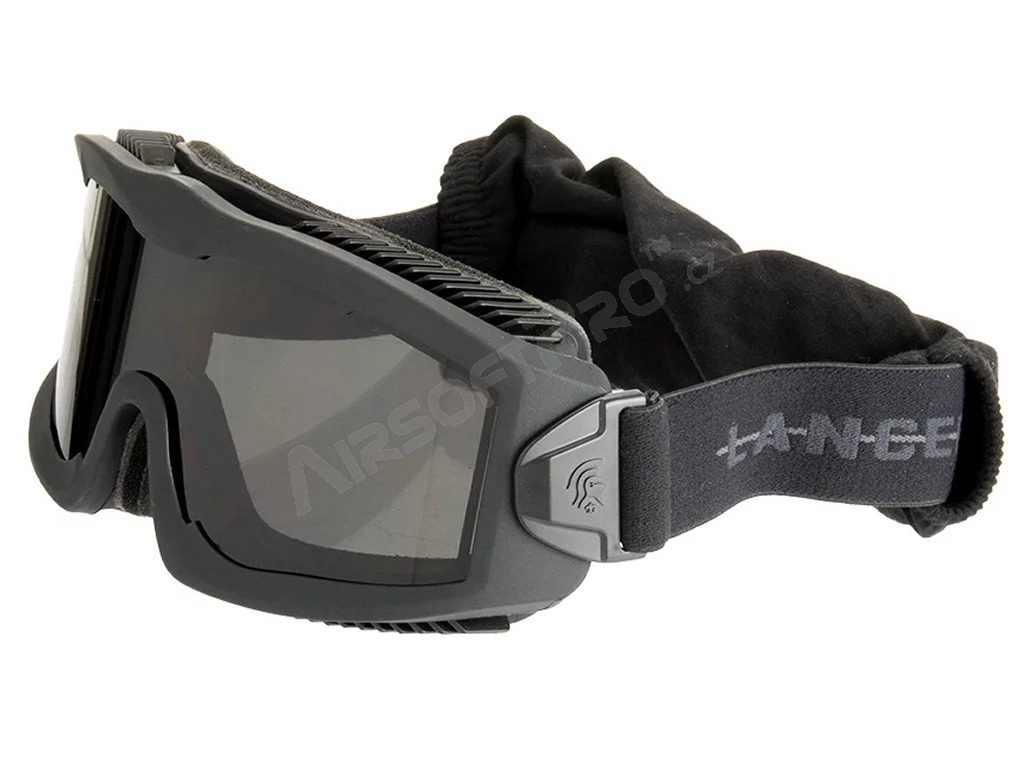 Airsoft Mask AERO Series Thermal, black - clear, smoke grey, yellow [Lancer Tactical]