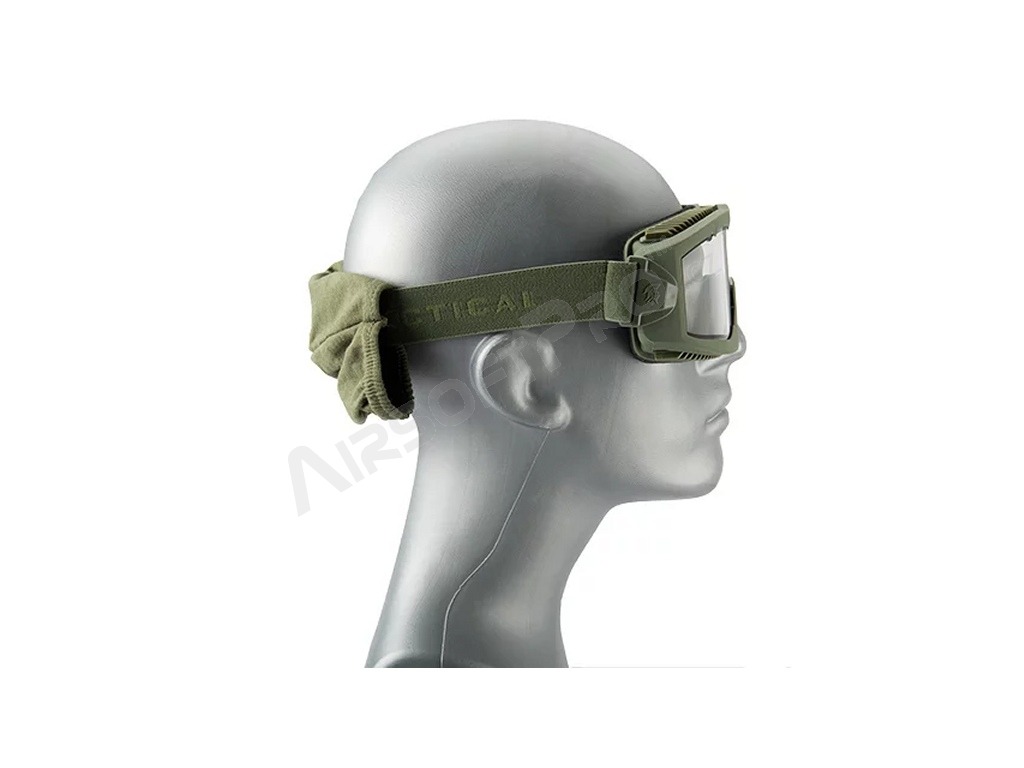Airsoft Mask AERO Series Thermal, OD - clear, smoke grey, yellow [Lancer Tactical]