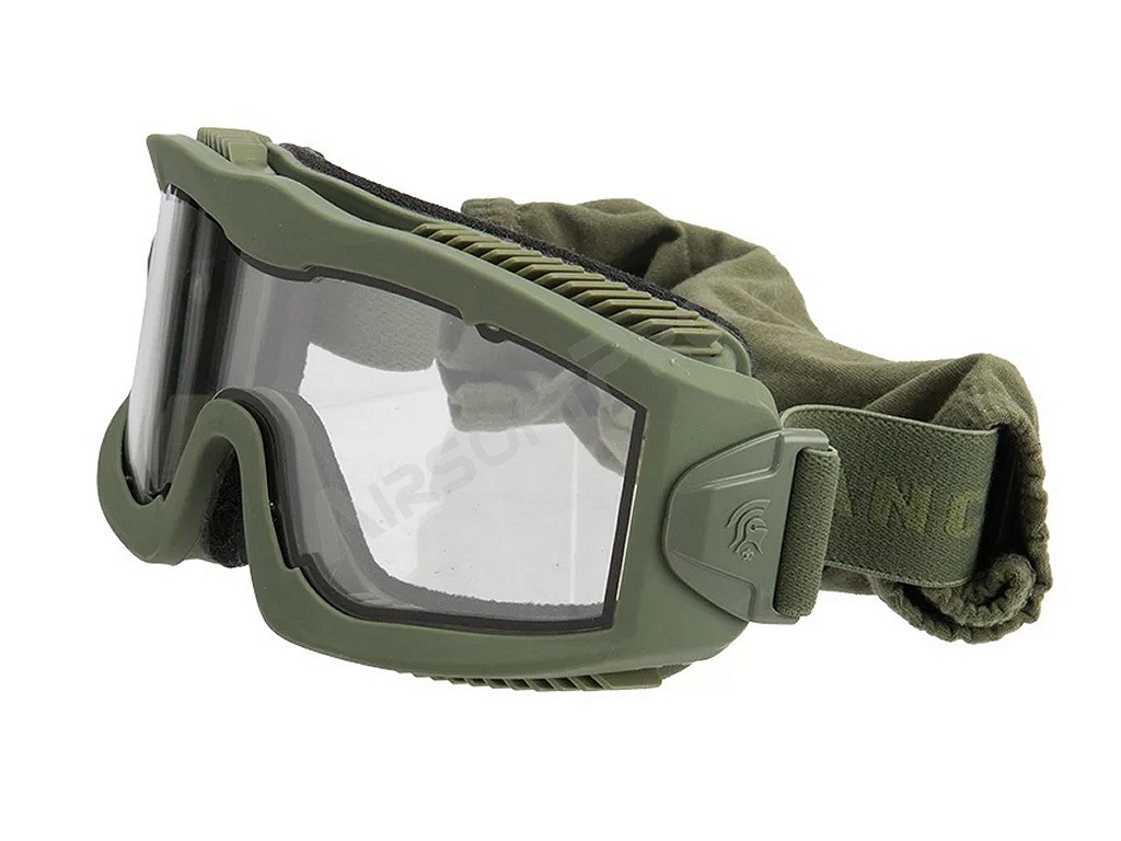 Airsoft Mask AERO Series Thermal, OD - clear, smoke grey, yellow [Lancer Tactical]