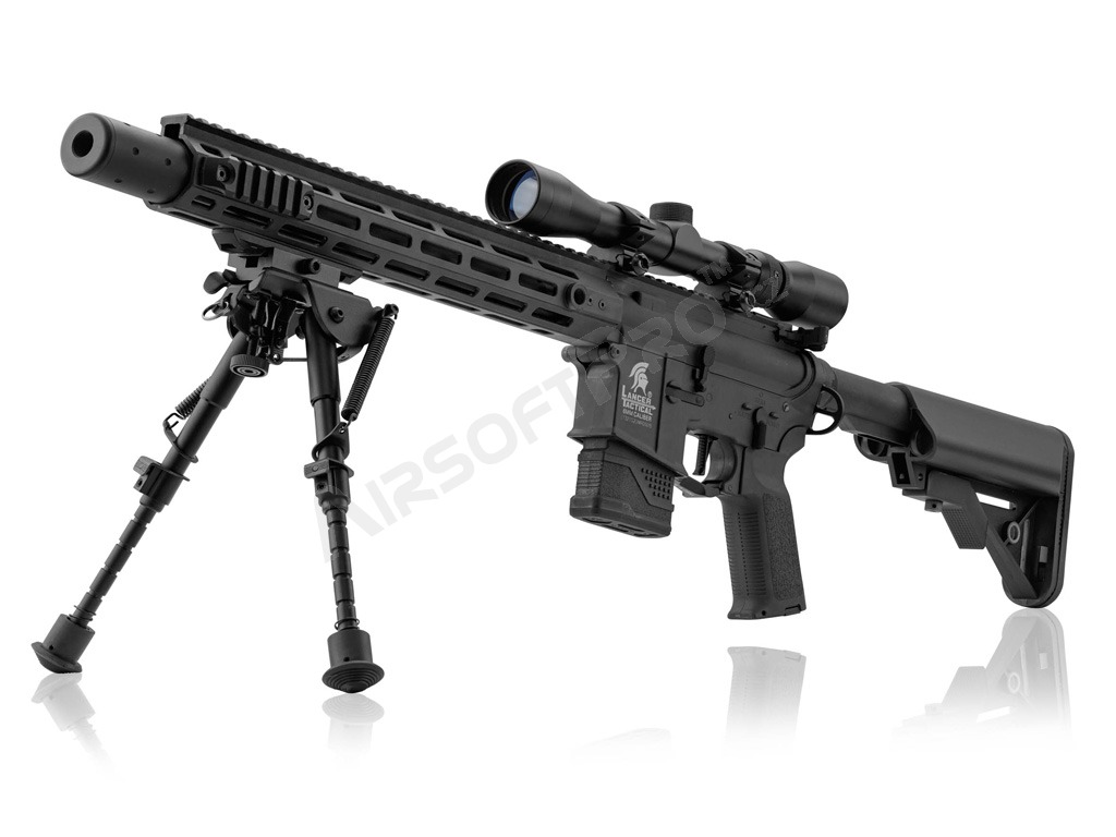 Airsoft rifle LT-32 DMR (Gen.2) + scope + bipod + 2x mag - black [Lancer Tactical]