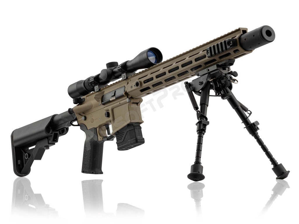 Airsoftová zbraň LT-32 DMR (Gen.2) + dvojnožka + optika + 2x zásobník - TAN [Lancer Tactical]