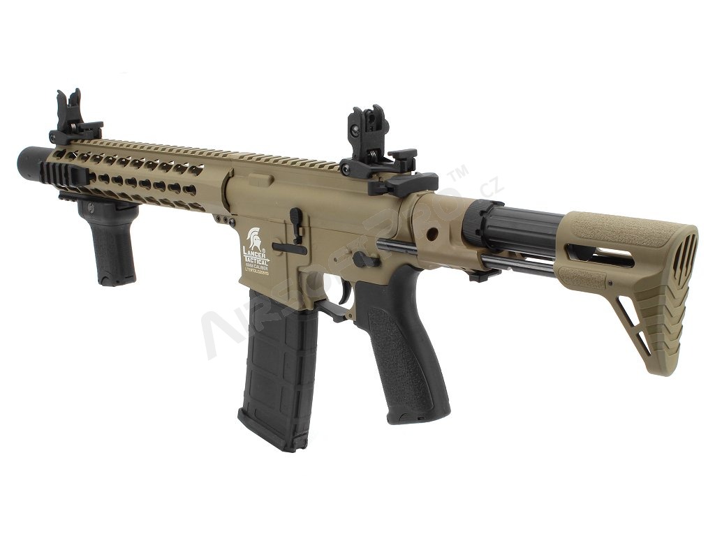 Airsoft rifle M4 Silencer PDW (LT-19 Gen.2) - TAN [Lancer Tactical]