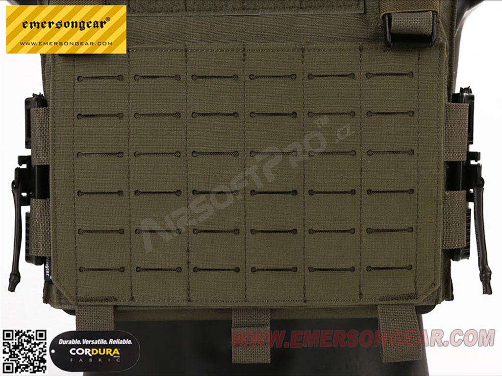 Vesta s imitací plátů LAVC ASSAULT Plate Carrier W /ROC - Ranger Green [EmersonGear]