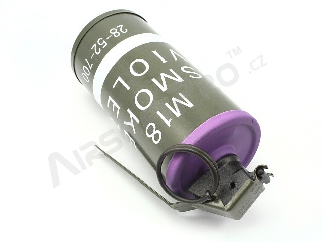 Grenade fumigène factice M18 - conteneur BB violet [A.C.M.]