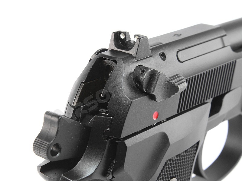 Airsoft pistol M92 gas blowback CO2 - black, full auto, 1,6J [KWC]