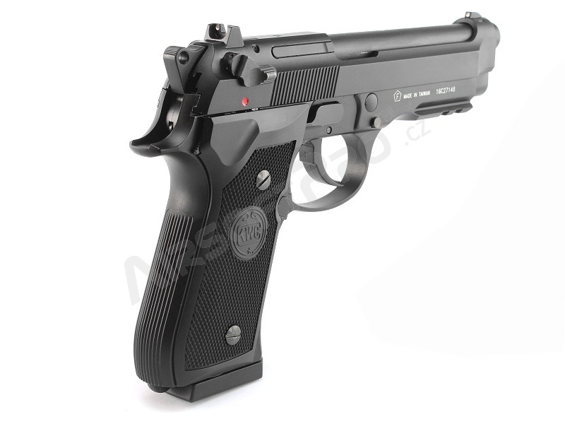 Airsoft pistol M92 gas blowback CO2 - black, full auto, 1,6J [KWC]