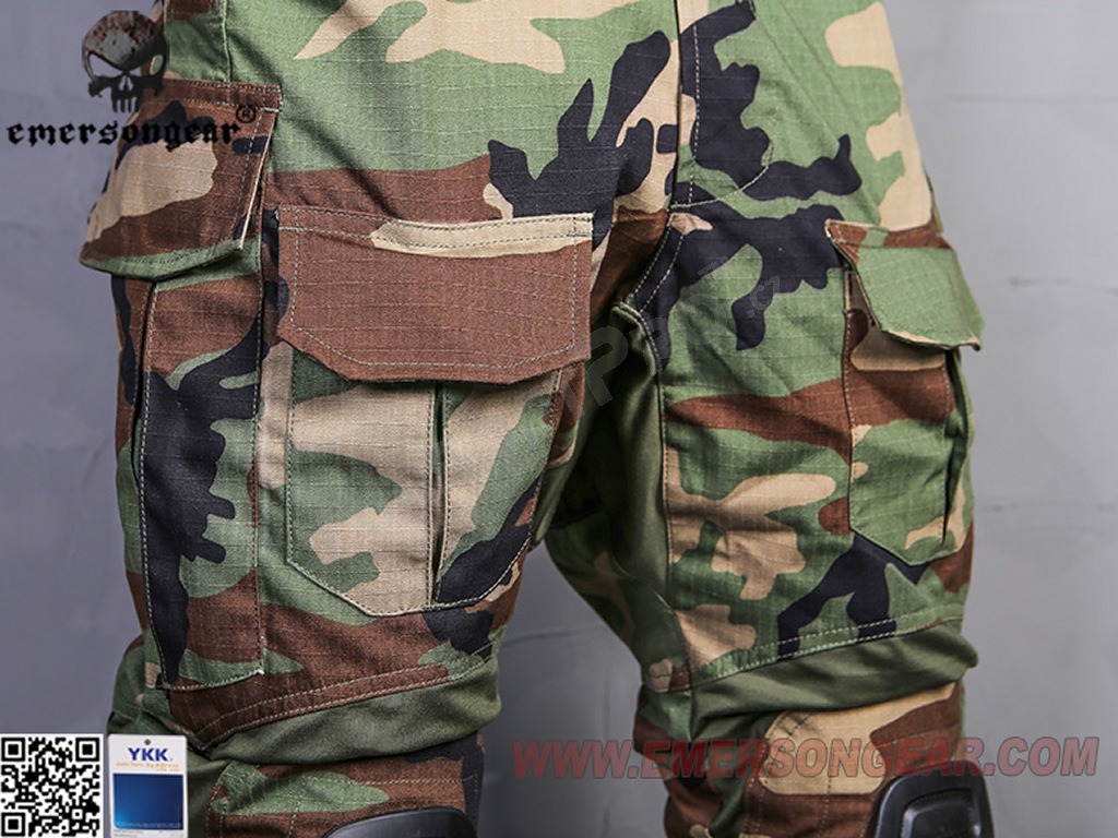 Maskáčové bojové kalhoty G3 - Woodland, Vel.XXL (38) [EmersonGear]