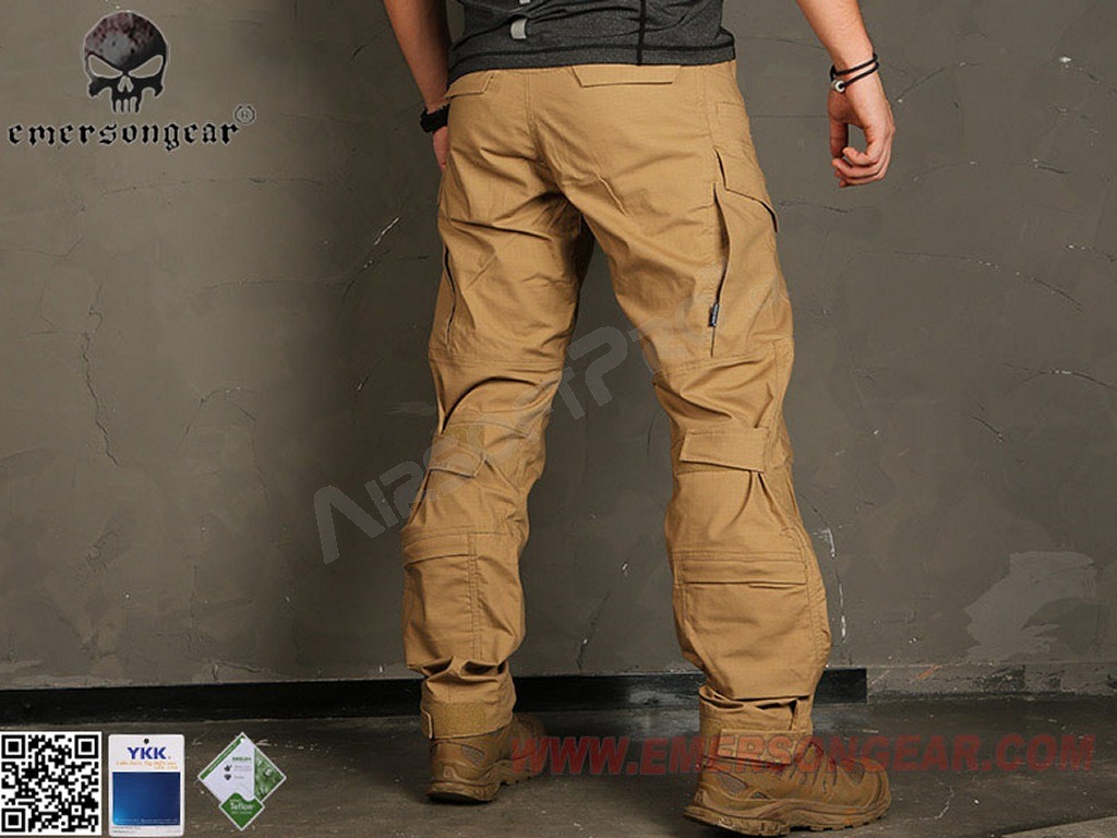 Maskáčové bojové kalhoty E4 - Coyote Brown, Vel.XL (36) [EmersonGear]