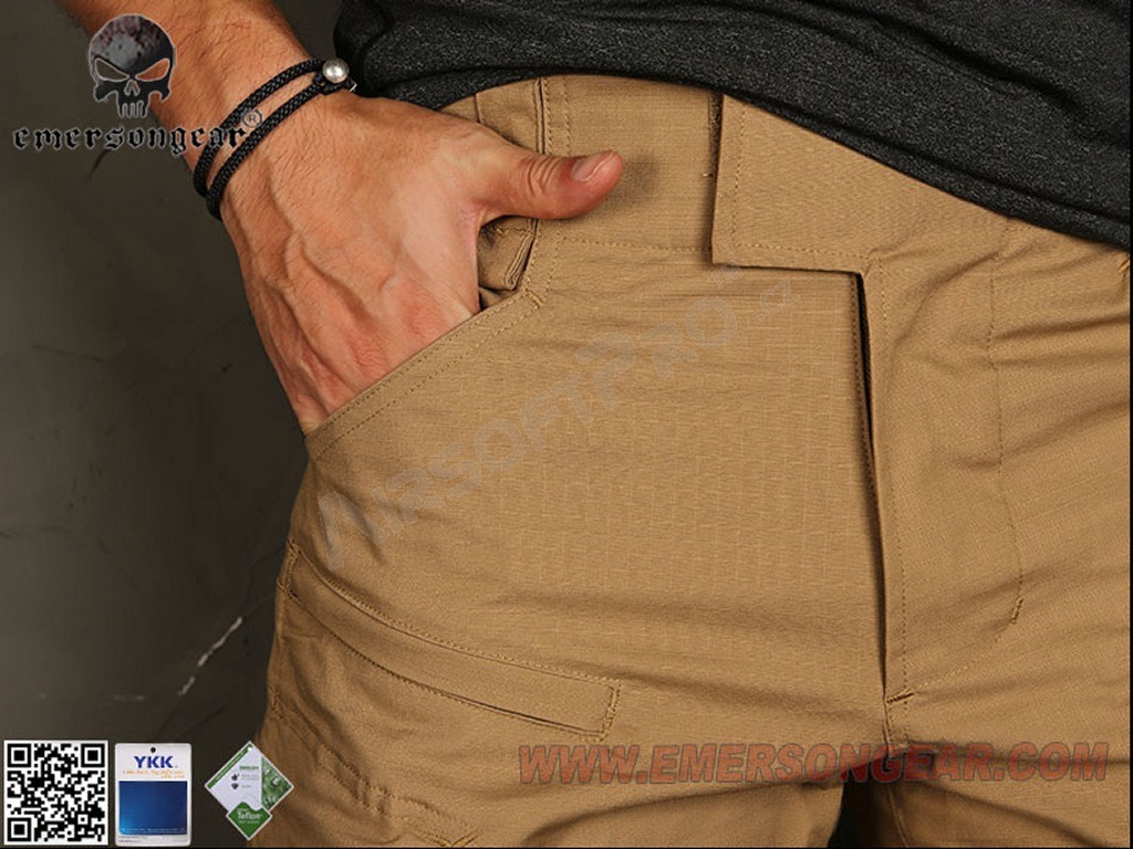 Maskáčové bojové kalhoty E4 - Coyote Brown, Vel.XL (36) [EmersonGear]