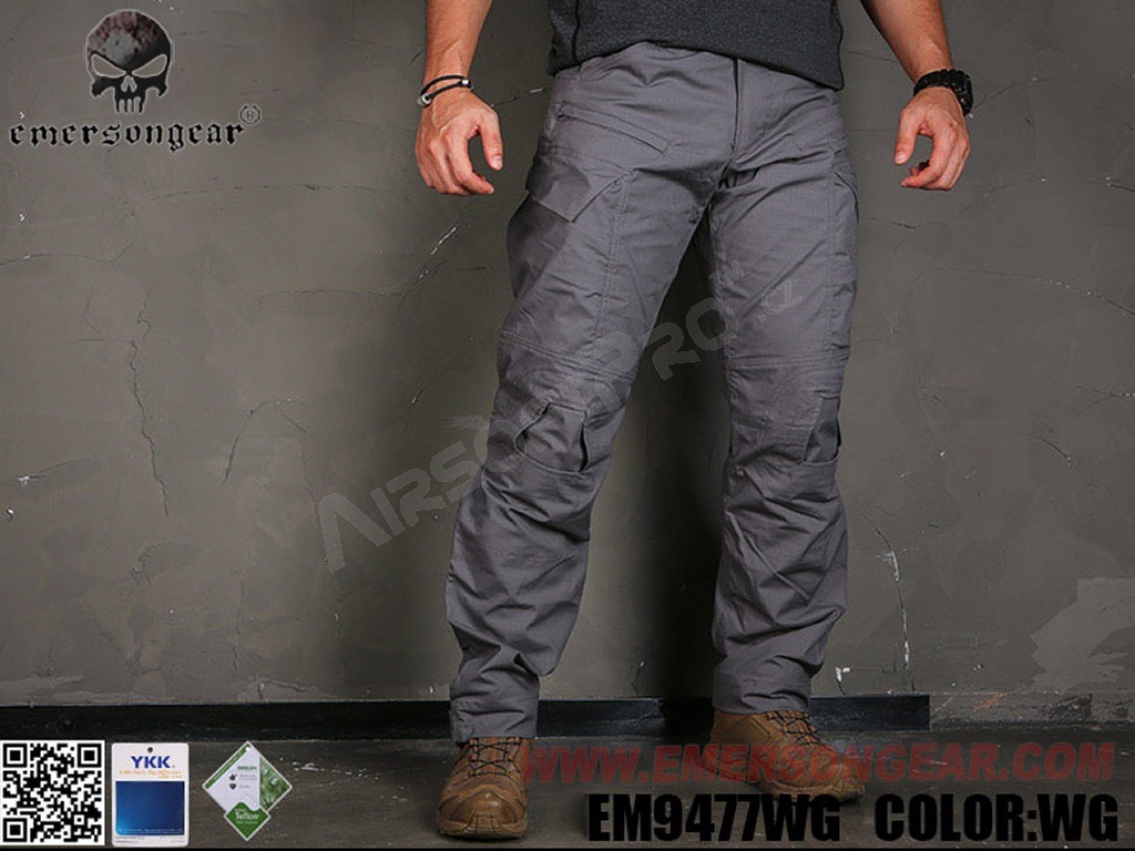 Maskáčové bojové kalhoty E4 - Wolf Grey, Vel.XL (36) [EmersonGear]