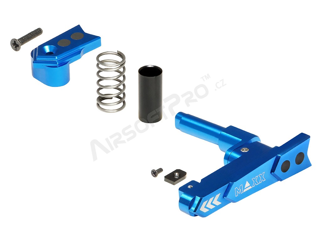 CNC Aluminum Advanced Magazine Release (Style A) - blue [MAXX Model]