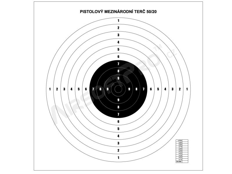 International pistol paper target - 10pcs [-]