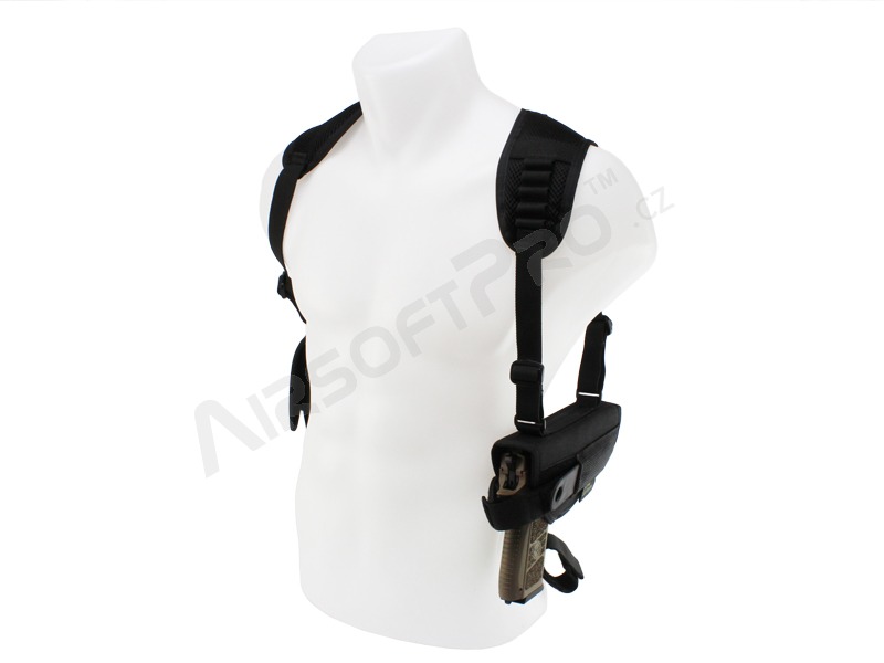 Shoulder pistol and magazine holster for G17/18, CZ, STI, M92 - black [ASG]