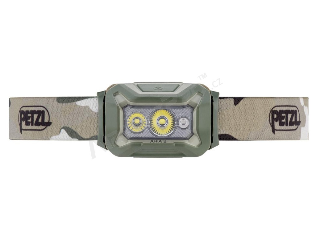 Lampe frontale Aria 2 RGB Hybrid Concept, 450 lm, piles AAA - camo [Petzl]