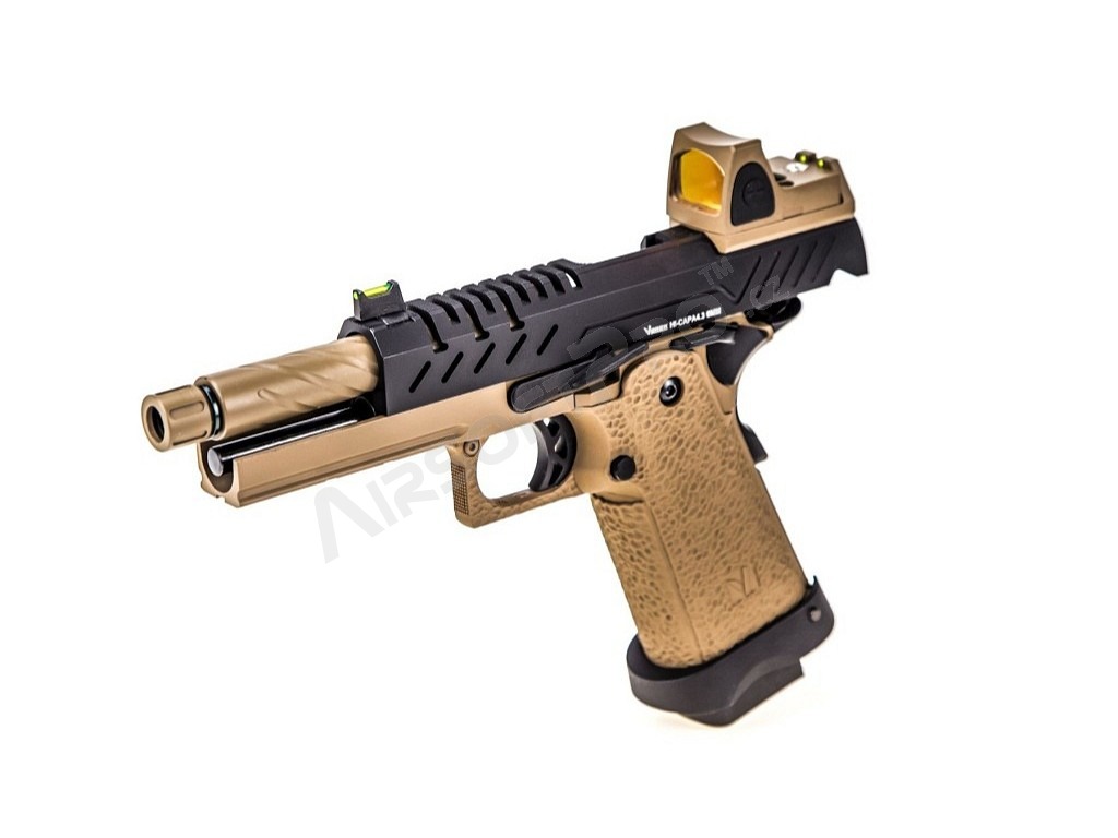 Pistolet Airsoft GBB Hi-Capa 4.3 Red Dot, Black-TAN [Vorsk]
