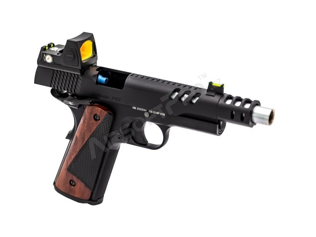 Pistolet Airsoft GBB CS Defender Pro MEU Red Dot, canon argenté [Vorsk]