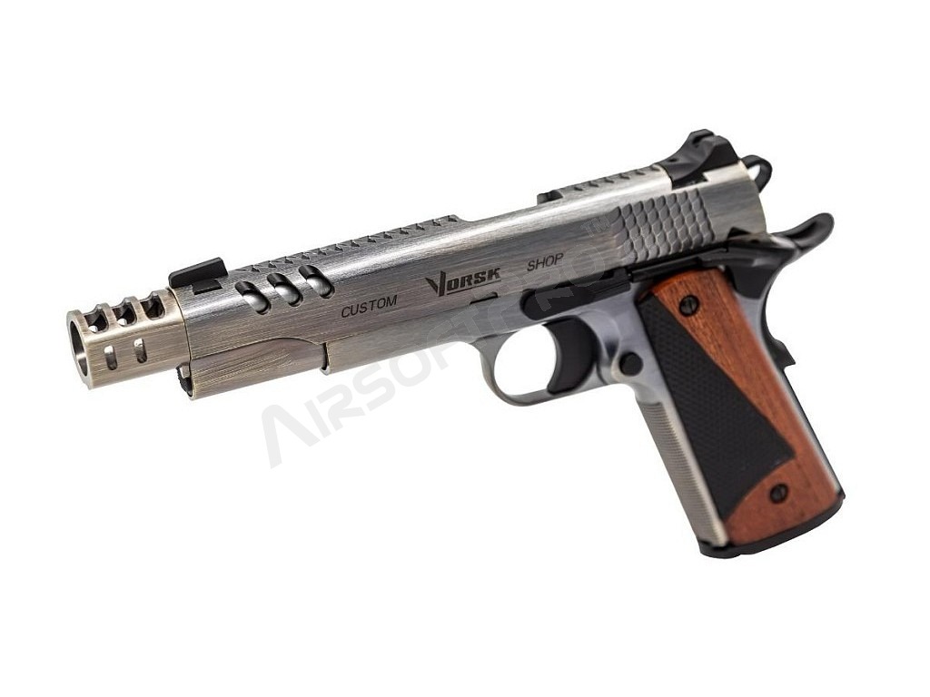 Pistolet Airsoft GBB CS Defender Pro MEU, Aluminium brossé [Vorsk]