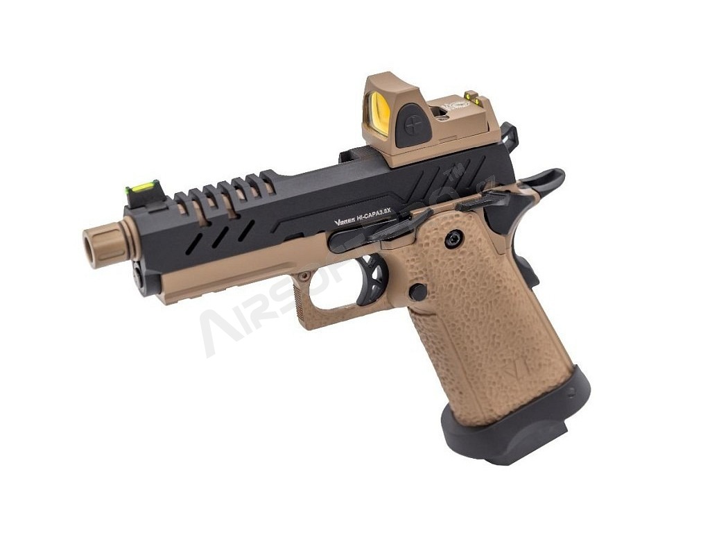 Pistolet Airsoft GBB Hi-Capa 3.8 PRO Red Dot, black-TAN [Vorsk]