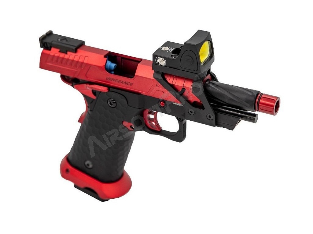 Pistolet Airsoft GBB Hi-Capa Vengeance Compact Red Dot, noir-rouge [Vorsk]