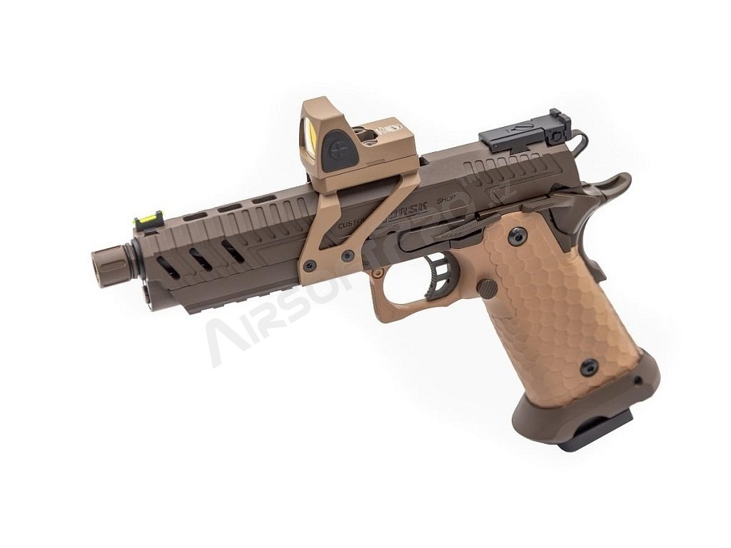 Airsoft GBB pistol CS Hi-Capa 5.1 Vengeance + Red Dot, Bronze/TAN [Vorsk]